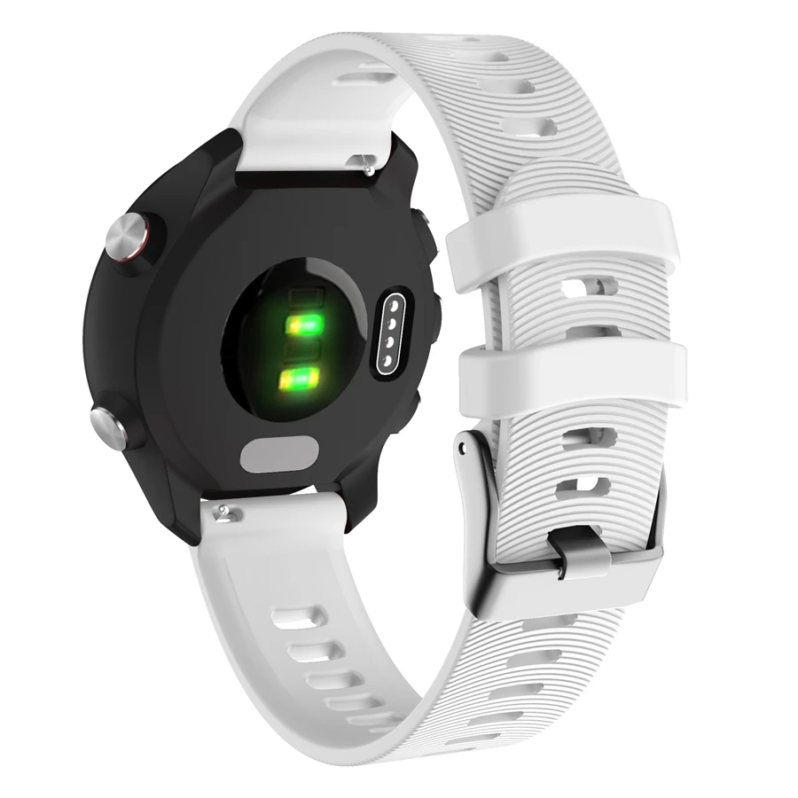 20 мм силиконовый ремешок для часов Garmin Forerunner 245 245M 645 Vivoactive 3 Vivomove HR умный Браслет ремешок - Цвет: White