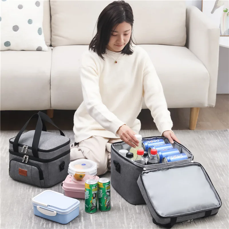 8L 20L Outdoor Insulated Thermal Cooler Picnic bag with shoulder strap car using ice pack Bolsa termica loncheras para mujer