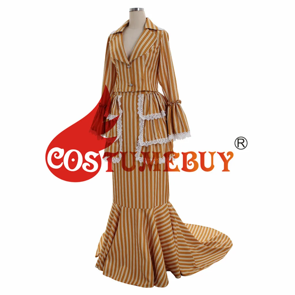 CostumeBuy викторианское платье с белыми полосками маскарадный костюм Марии Антуанетты L920