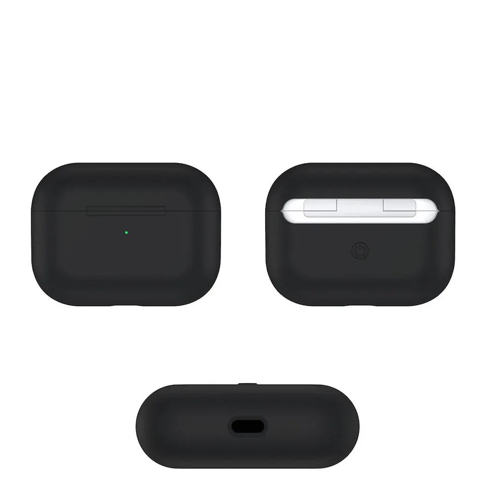Macaron сплошной цвет ультра тонкий чехол для наушников для Airpods чехол милый силиконовый Bluetooth наушники защитный чехол-3 поколения