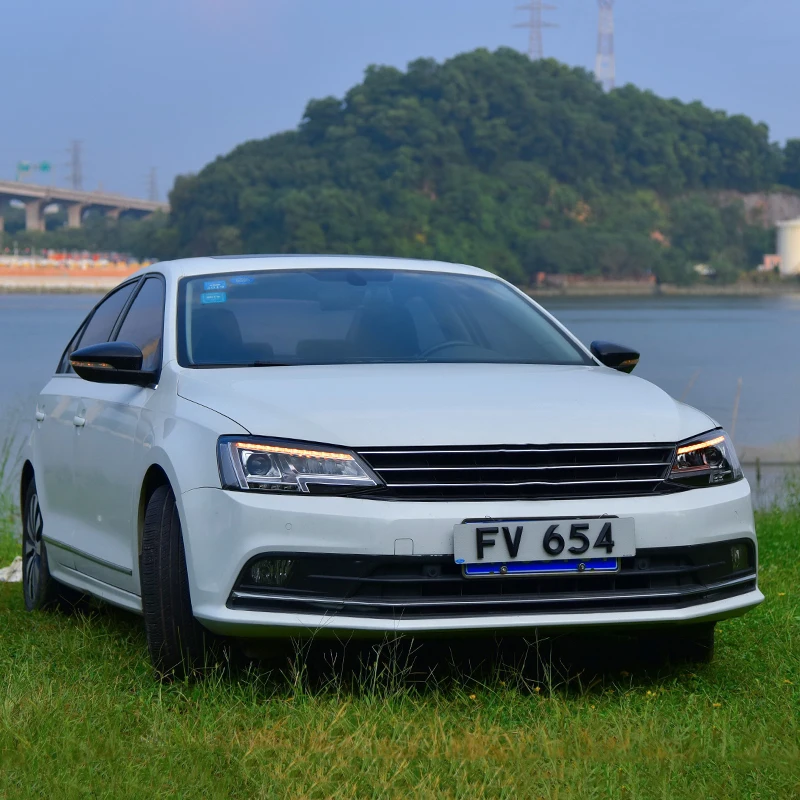 Головной светильник в сборе для Volkswagen Jetta полный светодиодный светильник источник с Последовательный сигнал поворота