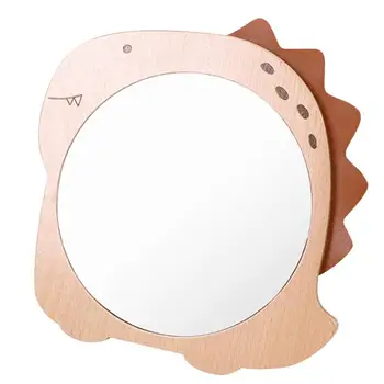 

1PC Wooden Frame Mirrors Dressing Up Mirror Dinosaur Design Mirror Desktop Makeup Mirror For Girls Women Cosmetics Tool