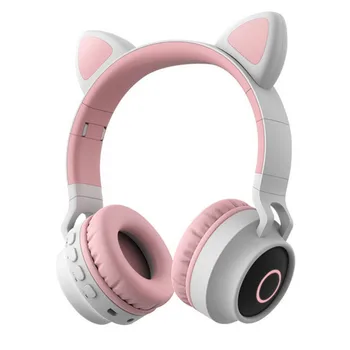 

Wireless Bluetooth Cat Earphones Color Change Wireless LED Lighting Headphones
