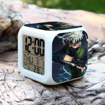 

New Arrival Classical Character NARUTO LCD Alarm Clock Multi Function Digital Clock Calendar Thermometer Backlight HotSelling