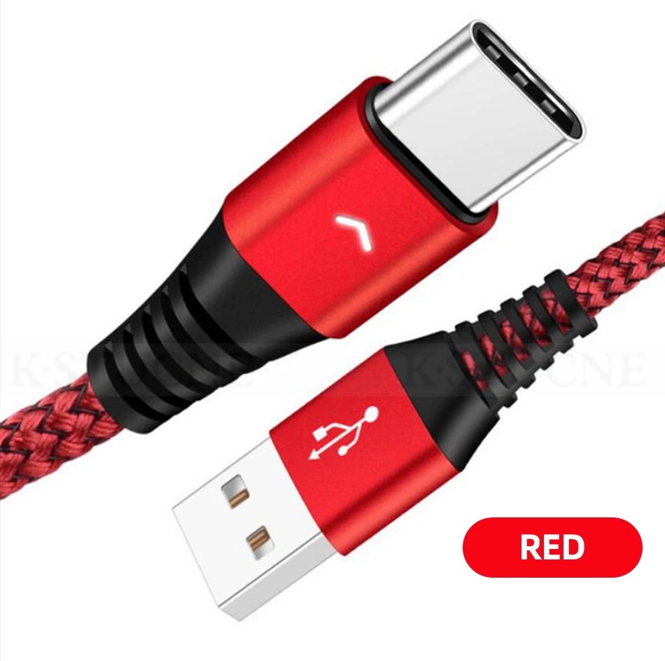 KSTUCNE usb type-C кабель для Xiaomi Redmi Note 7 mi8 mi9 USB C кабель для samsung S9 Быстрая зарядка USB-C шнур для зарядки мобильного телефона