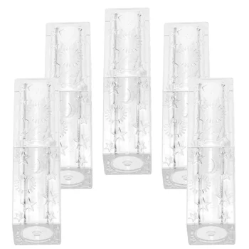

5pcs Portable Lip Balm Tube Transparent Empty Chapstick Container Lipstick Storage Tube for Women Female