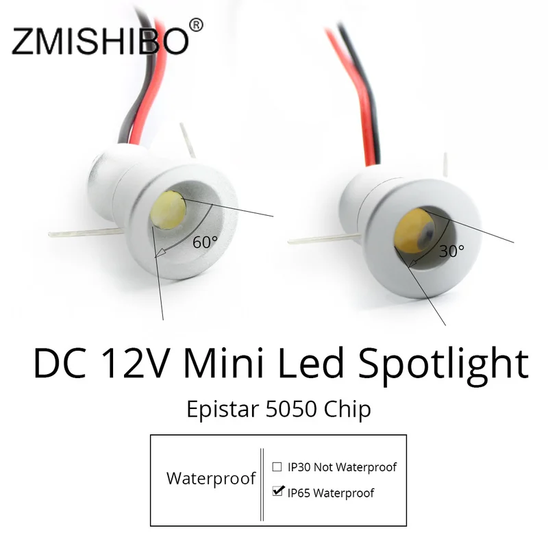 buy ZMISHIBO Spot LED Silvery Mini Cabinet Lights 12V Downlight 15mm Cut Hole Ceiling Recessed Lamp IP65 For Jewelry Cabinet Display