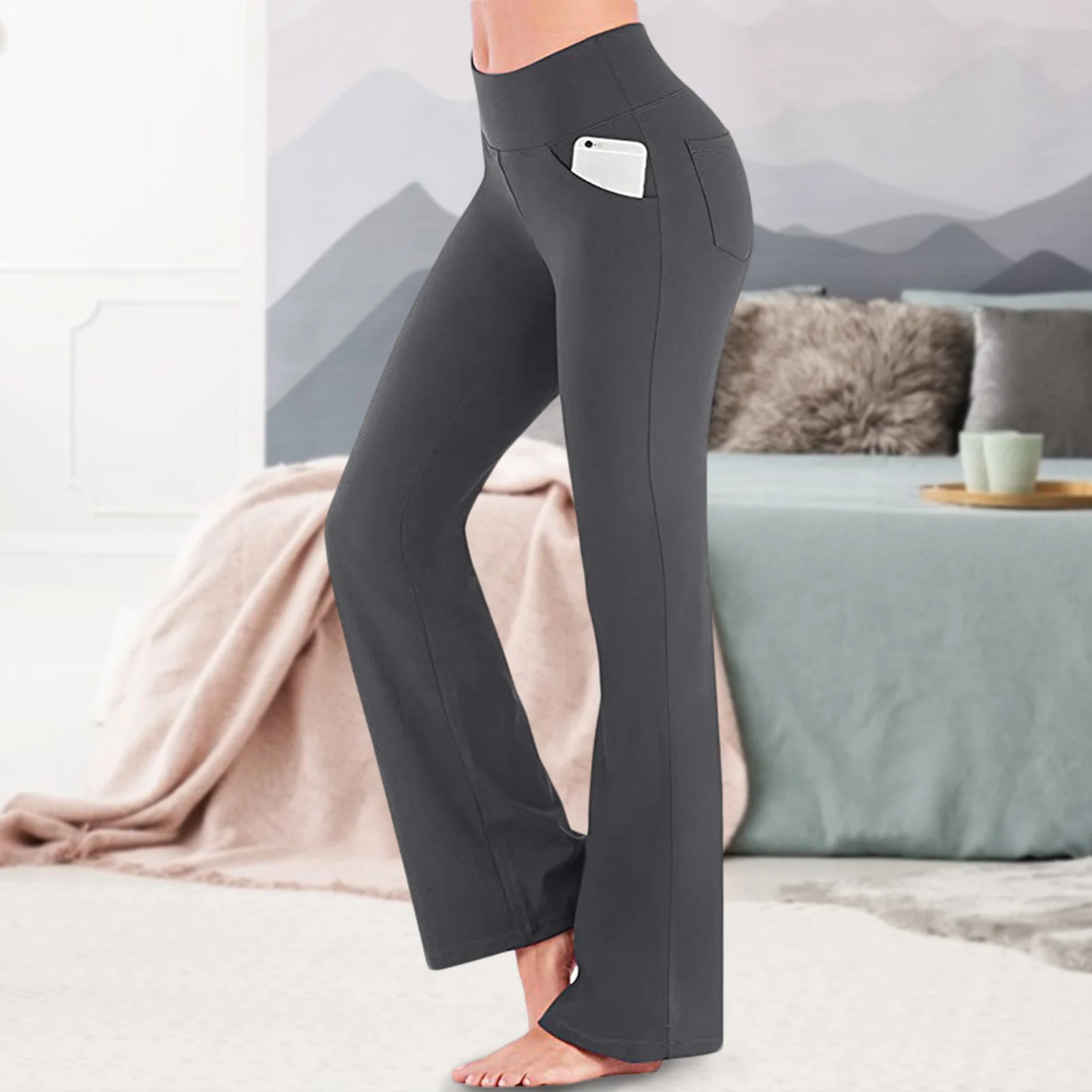 Sport Trousers Women Yoga Pants Workout Fitness Clothing Jogging Running Pants Gym High Waisted Solid Yoga With Pocket