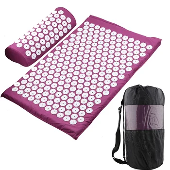 

Massager Cushion Crossfit Yoga Mat Fitness Equipment Relieve Stress Back Body Pain Spike Mat Acupuncture Massage With Pillow