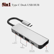 Type C USB 3,0 концентратор адаптер с Micro USB к компьютеру USB разветвитель PD Быстрая зарядка HDMI 4K HD разъем для Macbook Pro поверхности