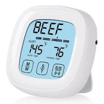 

Kitchen Portable Touch Screen Timer Digital Probe Thermometer with Probe Pen for BBQ Meat Food Cooking Household Thermometers