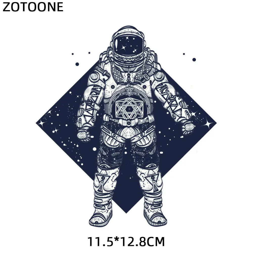 ZOTOONE нашивка с космонавтом, космическая планета, автомобильные наклейки с орлом, железные наклейки для одежды, аксессуары, аппликация, сделай сам, теплопередача G - Цвет: ZT1356