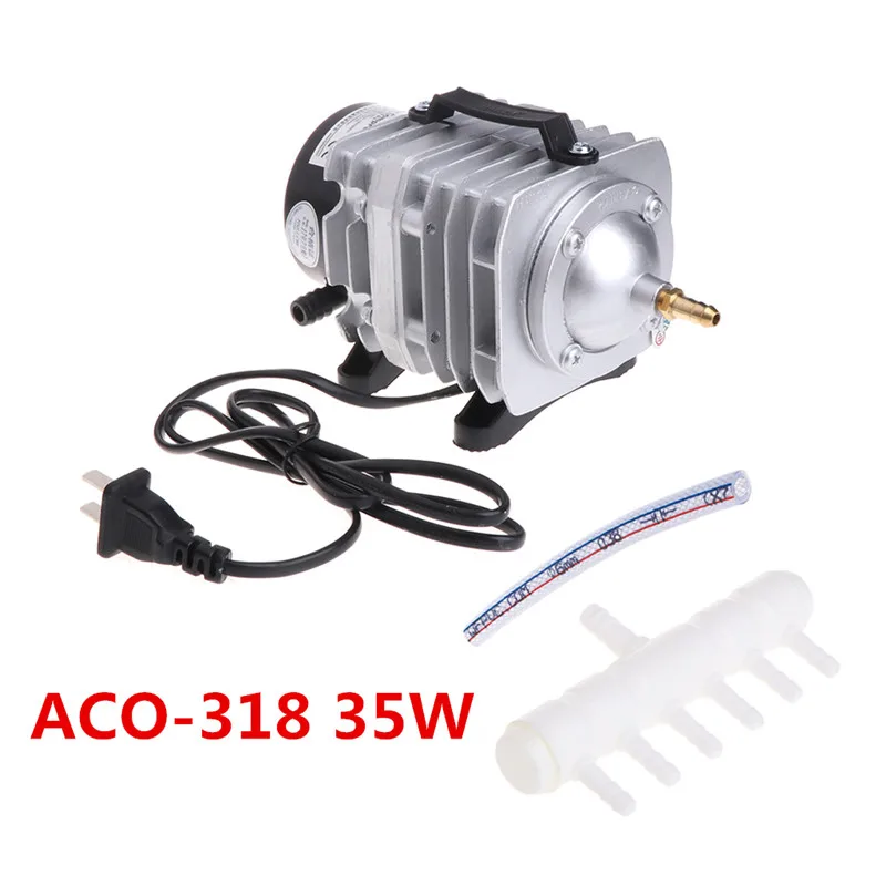ACO-318 35W 45 Вт 220 В ACO318 высокий аквариум кислорода воздушный насос компрессор аквариума пруд N1HA - Цвет: ACO-318 35W