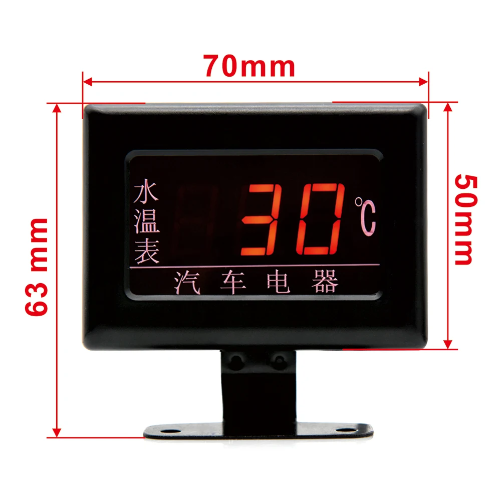 Jauge numérique LCD pour voiture et camion, température de l'eau, pression  d'huile, voltmètre, 3 en 1 mètre avec capteur 1/8NPT, adaptateur de  température de l'eau, 26-40mm - AliExpress
