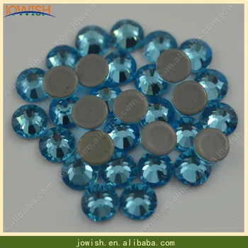 

DMC Aquamarine SS6-SS30 Glass Crystal Flatback Rhinestones Best Diamond HotFix Rhinestones For Garment