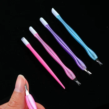 

1pcs Double-ended Nail Cuticle Pusher Dead Skin Fork Pressure Pen Remover Cutters Nail Art Manicure Pedicure Tools TR1563