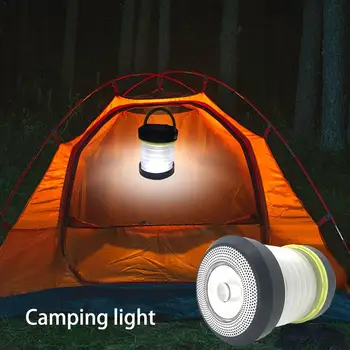 

Solar Lantern Portable LED Lamp USB Rechargeable collapsible and inflatable Waterproof IPX5 Light Outdoor Camping white Light