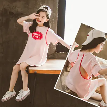 

Kids Sexy Dresses for Girls Summer Party Children Dresses Sexy Girl Backless Sport Style Design Cotton Dress New Brand Clothing