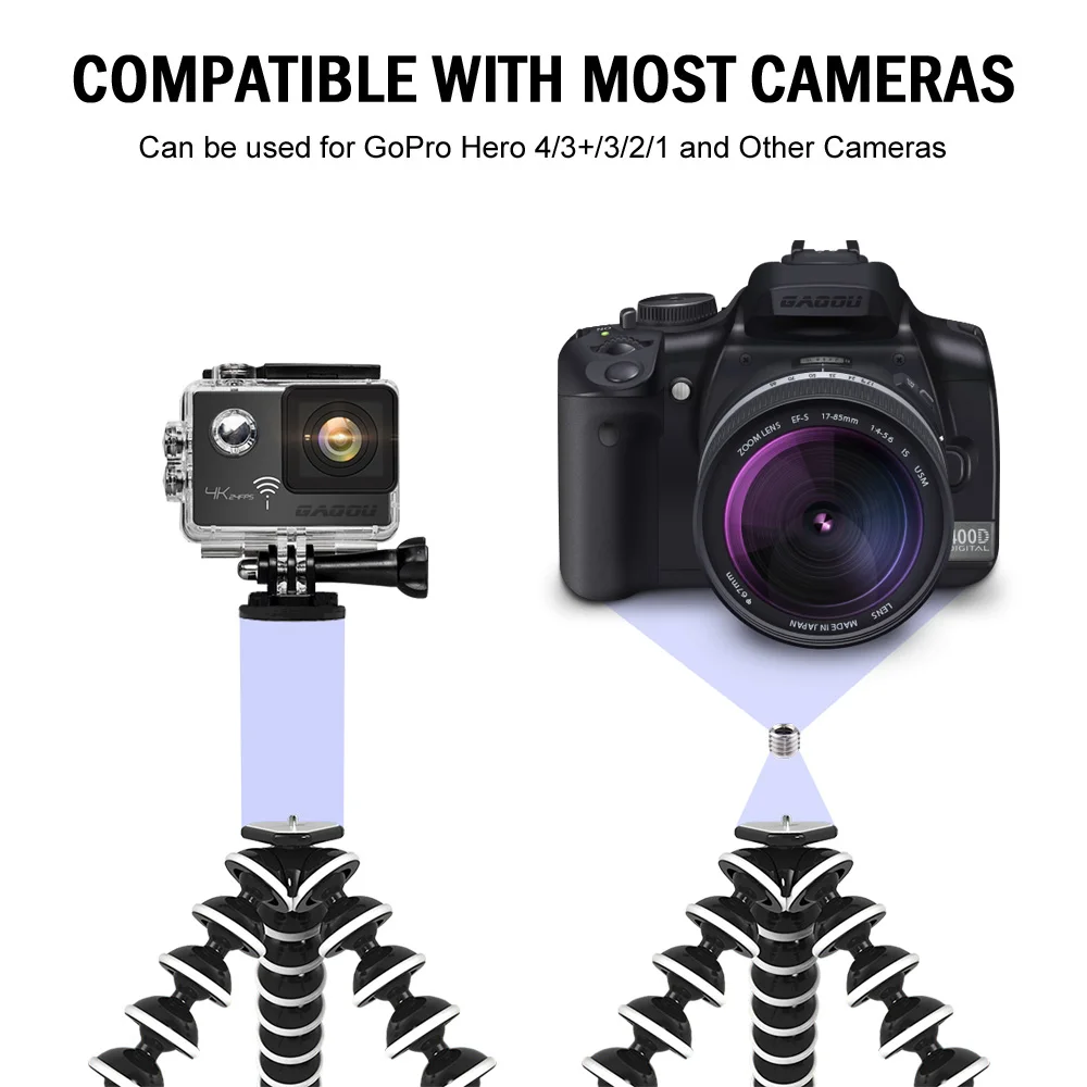 GAQOU M L размер гибкий штатив Мини Gorillapod монопод штатив-Осьминожка для Gopro Цифровая камера Canon Nikon мобильный телефон