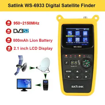 

WS-6933 Digital Satfinder 2.1 Inch LCD Display DVB-S2 Satellite Finder Meter FTA C&KU Band WS 6933 WS6933 Sat Meter