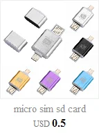 Micro sim sd кард-ридер 5-1type-c USB-C 3,1 OTG USB 3,0 2,0 концентратор SD/TF кард-ридер комбинированный USB SD адаптер кардридер для ноутбука