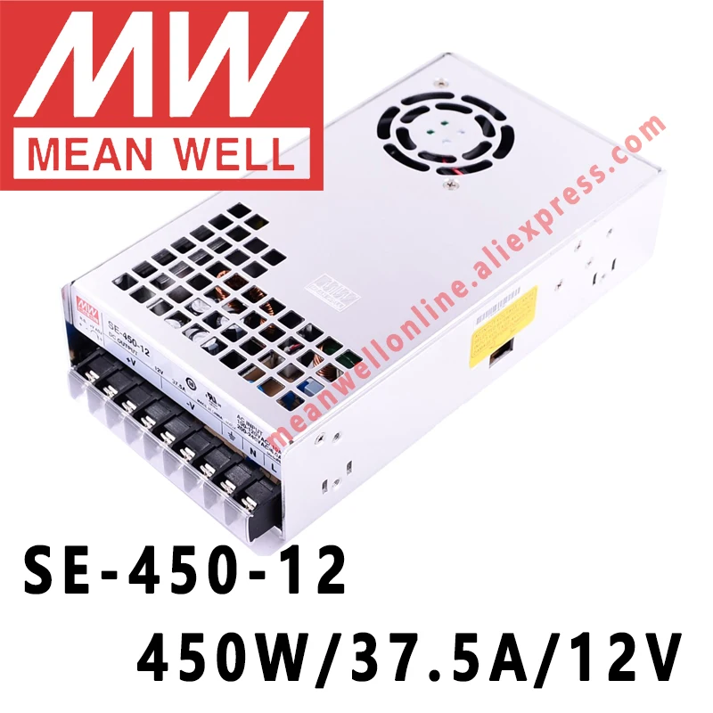 Mean Well SE-450 Series 450W 3,3 V/5 V/12 V/15 V/24 V/36/48 V DC одиночный выход импульсный источник питания meanwell Интернет-магазин