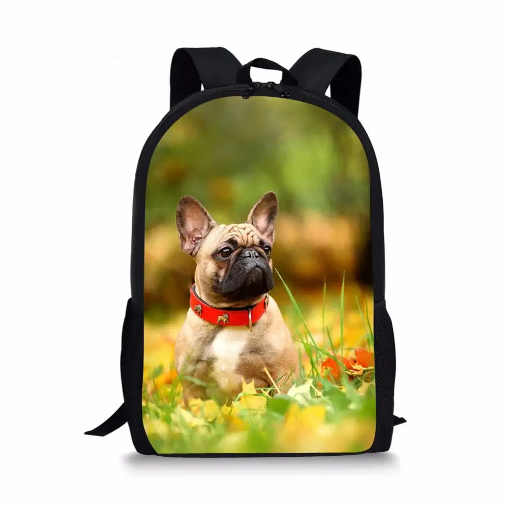 

HaoYun Kids School Bags Kawaii Animal Teenager Travel Backpack Little Bulldogs Prints Pattern Toddler School Backpack for Boys