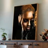 GATYZTORY-pintura al óleo de Mujer Africana Diy por número, pintura al óleo sobre lienzo de oro negro, cuadros de pared para sala de estar, regalo moderno hecho a mano ► Foto 2/6