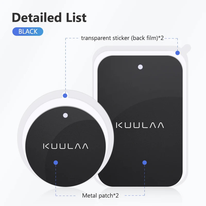 KUULAA Автомобильный держатель для телефона Магнитная пластина костюм 2 шт. металлическая пластина-диск Магнитная подставка для iPhone мобильного телефона приборной панели автомобиля