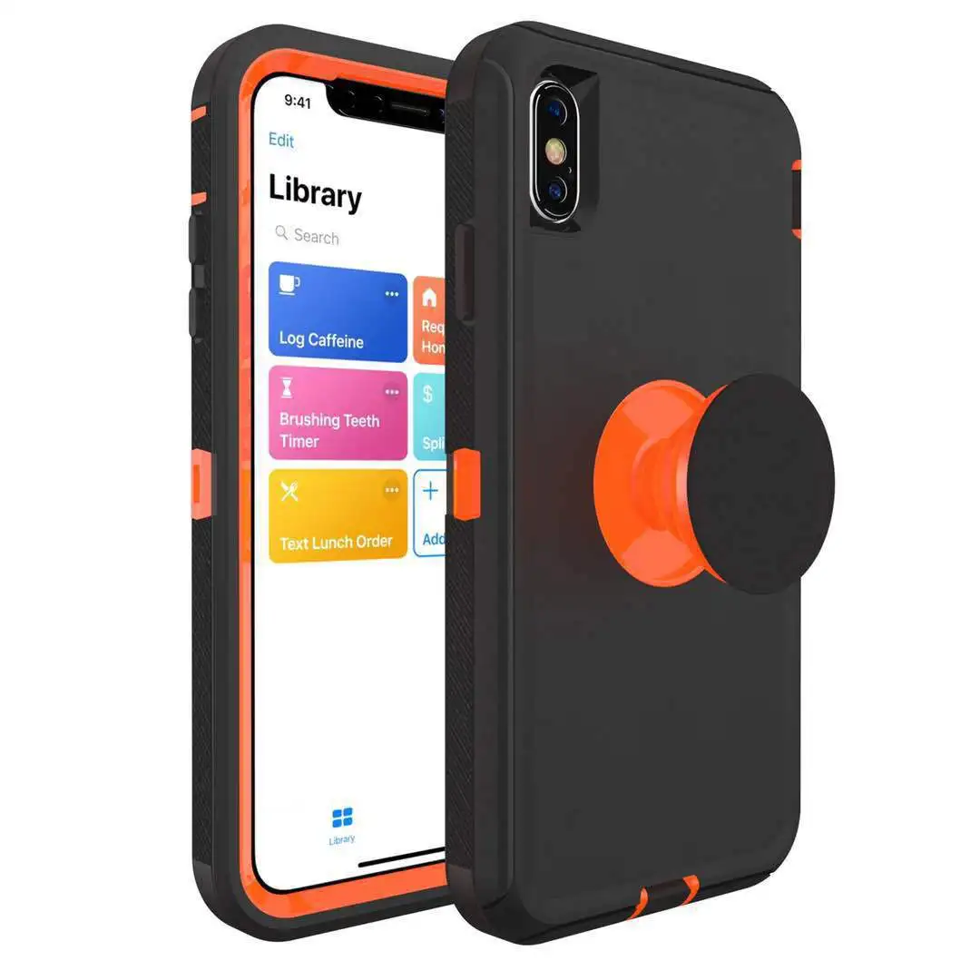 

Applicable iPhone X/Xs/Xr/xsmax Air Cushion Holder Triple Protection Robot Phone Case TPU + PC Case