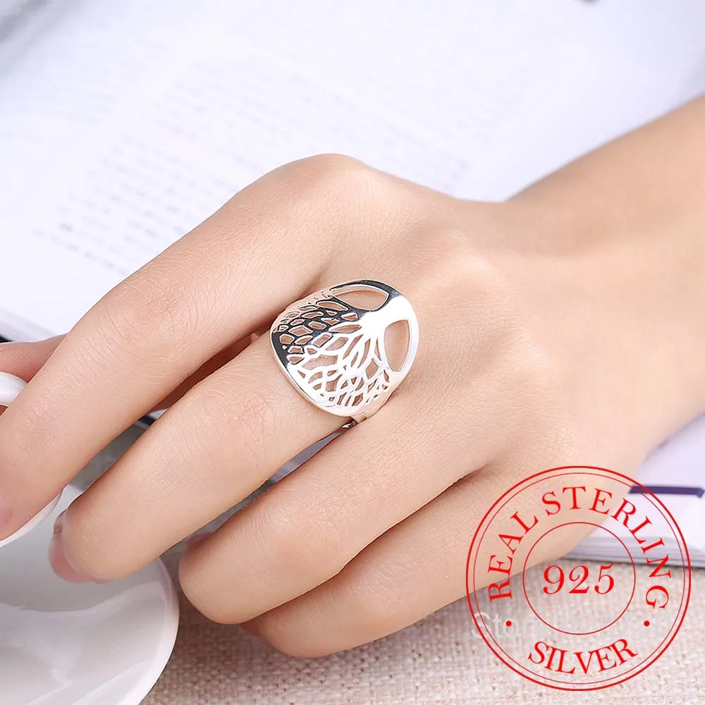 Женское кольцо из серебра 925 пробы с изображением дерева жизни|tree of life ring|silver