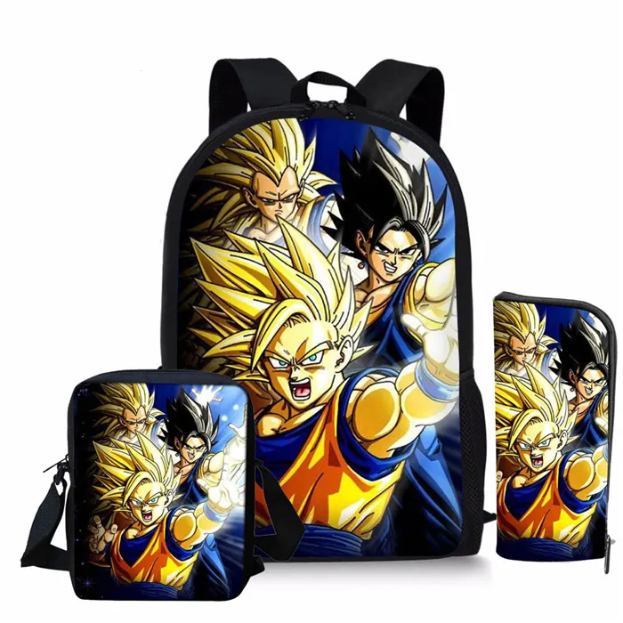 Nopersonality мультфильм Dragon Ball Z комплект школьных сумок для подростков мальчиков крутые дети аниме школьные сумки Первичная детская книжная сумка на заказ - Цвет: Z3367ECD