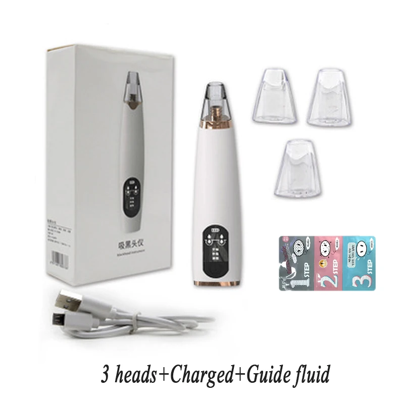 Number3Guidefluid Black Dot remover in facial skin care tools Electric blackhead acne removal vacuum cleaner Facial vacuum cleansing pore tools 3 - Цвет: Number3Guidefluid