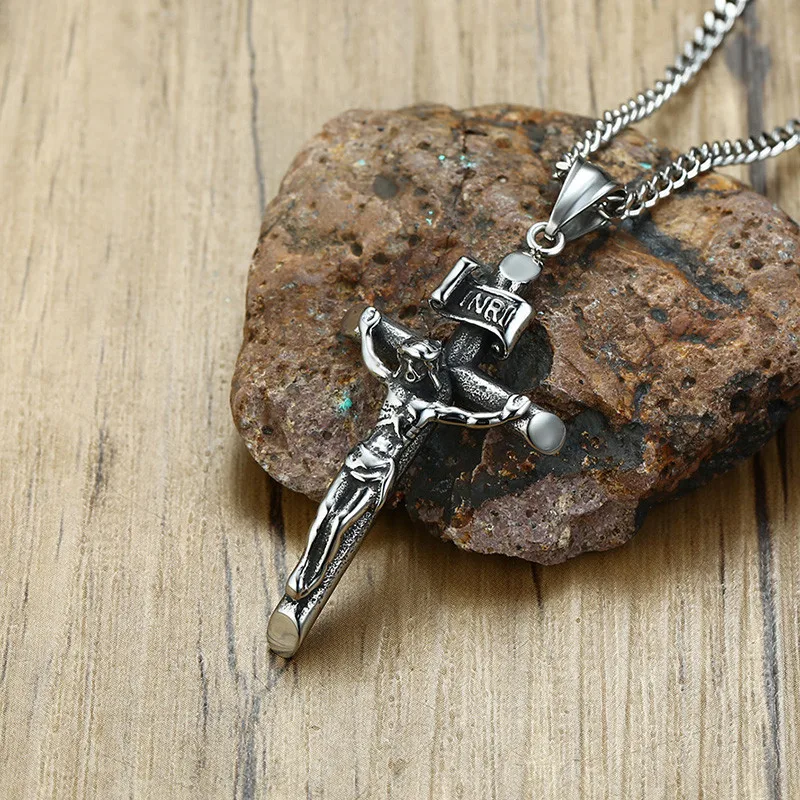 18k Solid Gold Jesus Crucifix Cross Cross Pendant Necklace With 5mm Italian  Rope For Women And Men Hip Hop Chain Jewelry From Wwwabcdefg886, $4.93 |  DHgate.Com