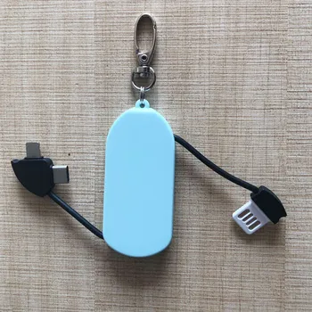 

3 in 1 Micro USB TypeC Charging Cable Guitar Design Keychain Data Sync Line For 8pin Cable IOS Android Samsung s20 11 pro s8