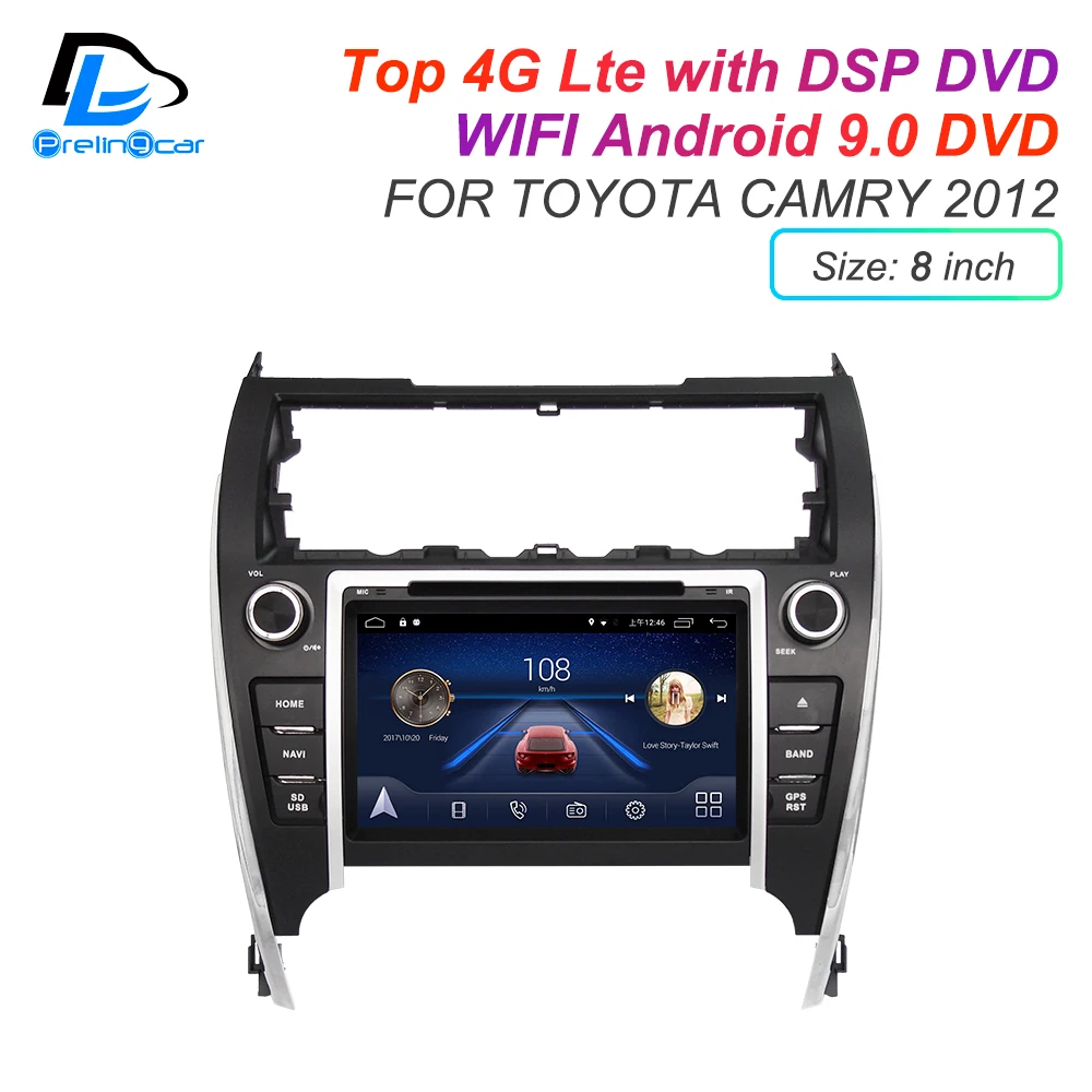 IPS сенсорный экран DSP Android 9 0 2 DIN 4g Lte радио для TOYOTA camry 2008-2018 лет Американский GPS DVD