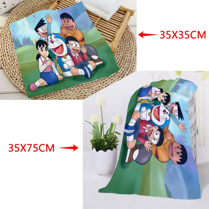 На заказ Doraemon печатное квадратное полотенце s микрофибра абсорбирующее быстросохнущее полотенце хлопок Дети Beathroom мочалка платок