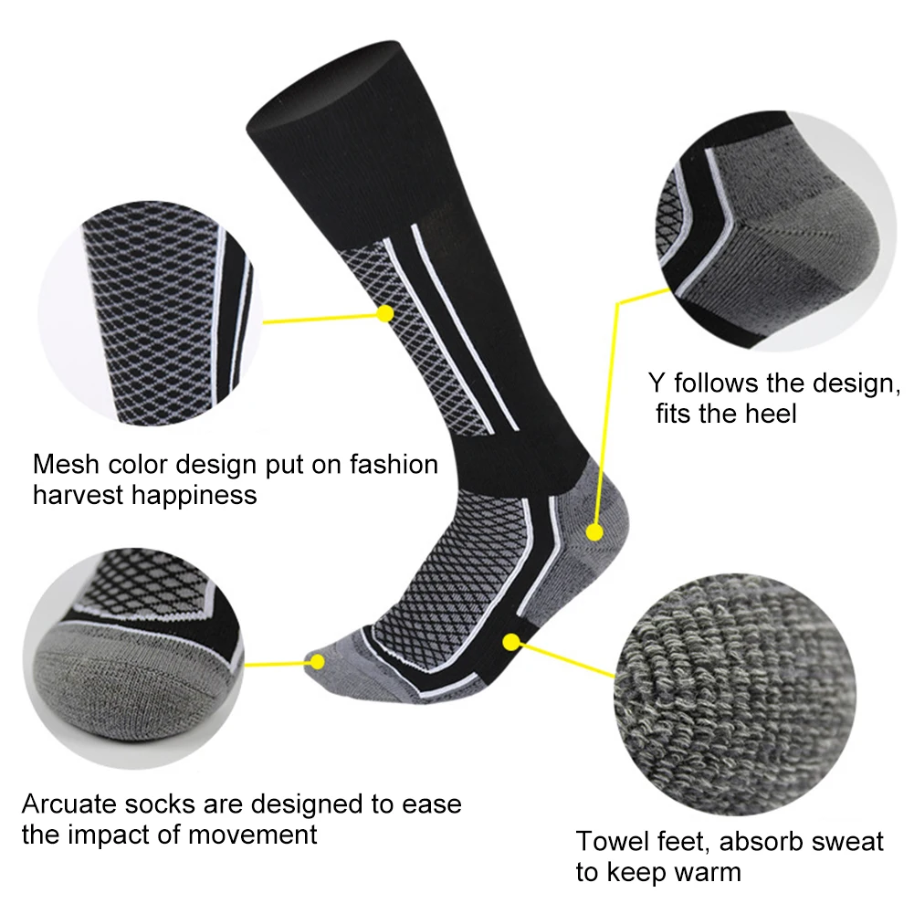 Men Women Winter Outdoor Sports Snowboard Skiing Thicken Warm Thermal Tube Socks Warm Bike Socks Outdoor Sports Ski Cycling Sock
