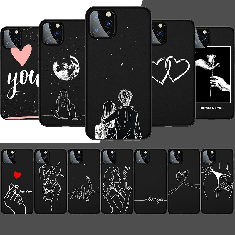 Heart Love Phone Case for IPhone 13 12 11 Pro XS MAX XR 8 7 Plus X 5S SE 2020 Cute Cartoon Shell Cover cover for iphone 13