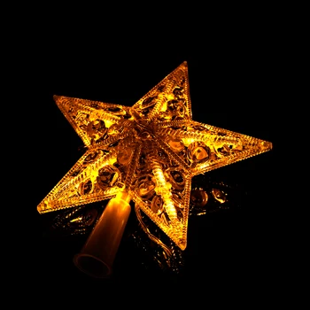 

Christmas Tree Top Light Lamp Xmas Christmas Tree Topper Star Decorations Light Christmas Tree Ornament Decor for Home Party