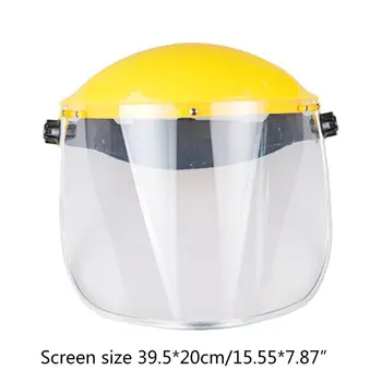 

Protection Masks Safety Protective Face Shield Clear Head-mounted Face Eye Shield Screen Grinding E5BA