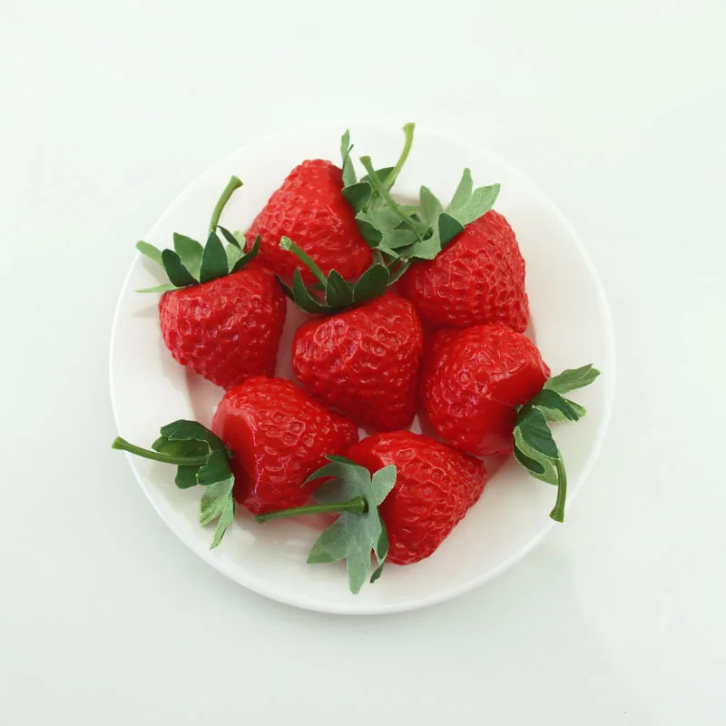Simulated Strawberry Model Plastic Fake Fruit Decoration Photography Background Props DIY Home Festival Decoration Materials,artificial fruits and vegetables