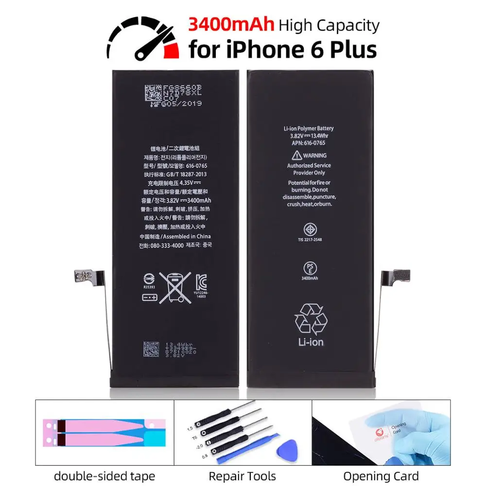 For iPhone 6 Plus Сделано в сделать внутренний аккумулятор замена для iPhone 5 5 s батарея OEM запасная батарея для iPhone SE батарея - Цвет: For iPhone 6 Plus