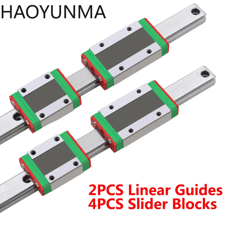 

MGN Guide 2pcs MGN Linear Guide+4pcs MGN Block MGN7 MGN9 MGN12 MGN15 300 400 450 500 600 800 1000mm Miniature Linear Rail Slide