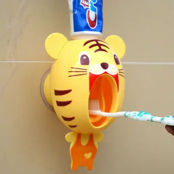 

Automatic Toothpaste Dispenser New Kids Cute Cartoon animals Design Set Cartoon bathroom household Toothbrush Holder