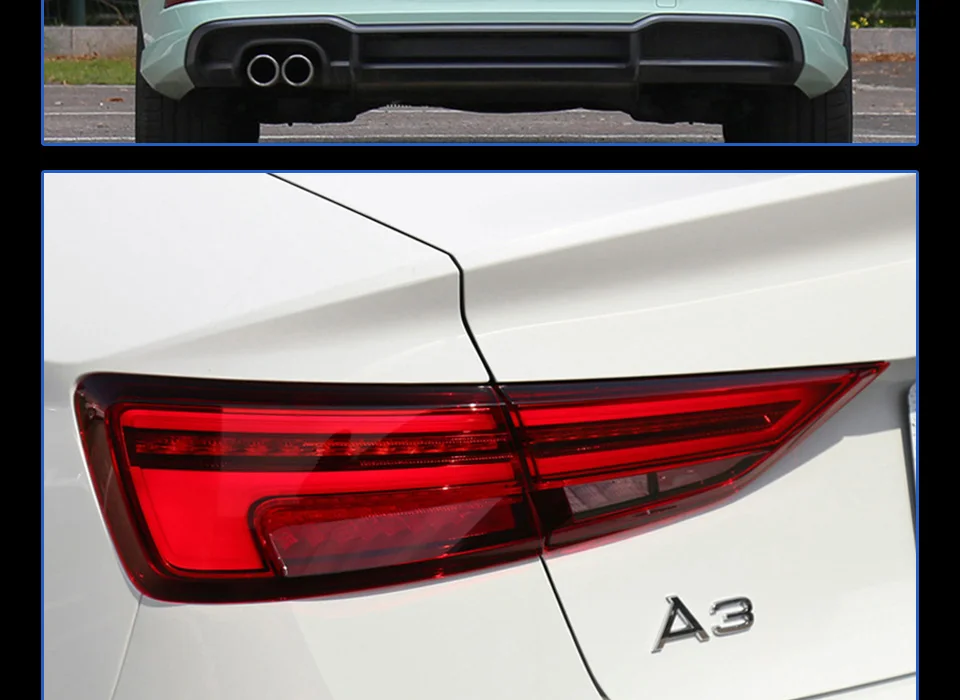 Задний фонарь для автомобиля Audi A3 2013- A3 светодиодная сигнальная лампа Противотуманные фары DRL дневные ходовые огни тюнинг автомобильные аксессуары