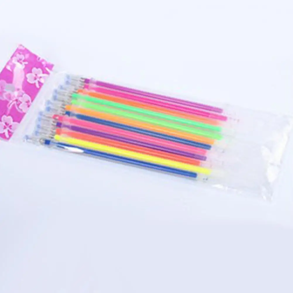 Highlighters Гелевая ручка для офиса, школы, канцелярские принадлежности, 12 шт, цветные ручки для заправки, флуоресцентные блестящие ручки, сменный стержень R20 - Цвет графита: Highlighters