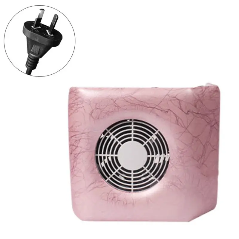 Pink AU Plug Nail Dust Collector Professional UV Gel Polish Cleaner Manicure Tools Vacuum Machine Portable F42B - Цвет: Pink AU Plug