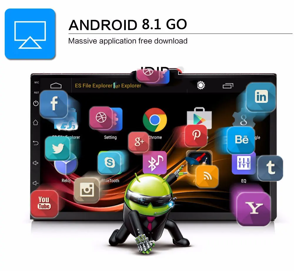 9 ''2 din Android 8,1 автомобильный dvd-плеер для современного Solaris accent Verna 2011- радио рекордер Gps wifi usb DAB+ аудио