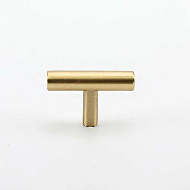 Brushed Brass Kitchen Cabinet Knobs Handles Gold Drawer Dresser Knobs Furniture Cupboard Closet Door Handles-1Pack